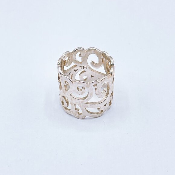 Sterling Silver Openwork Scroll Design Eden Band Ring By Silpada Size 7 - Picture 6 of 6